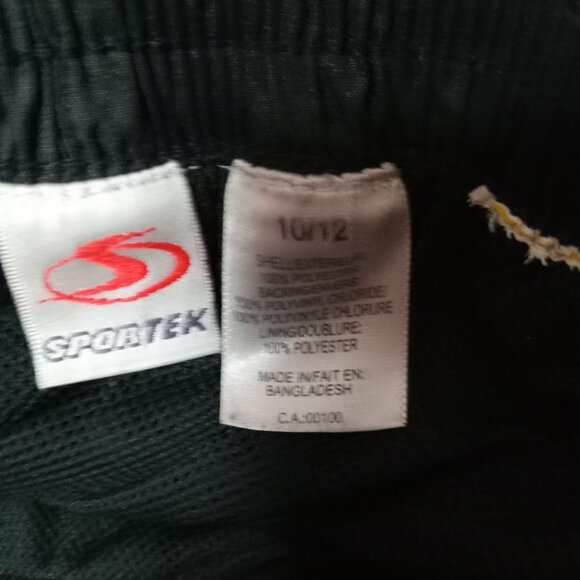 Youth Sport Tek Track Wind Pants YL Black Athletic Lined Zip Sz 10/12 Sportek - Picture 8 of 9